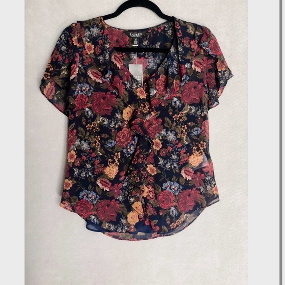 New Ralph Lauren Multicolor Floral Blouse size S - Picture 3 of 15